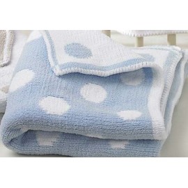 Couvre-lit bébé réversible en bleu et blanc